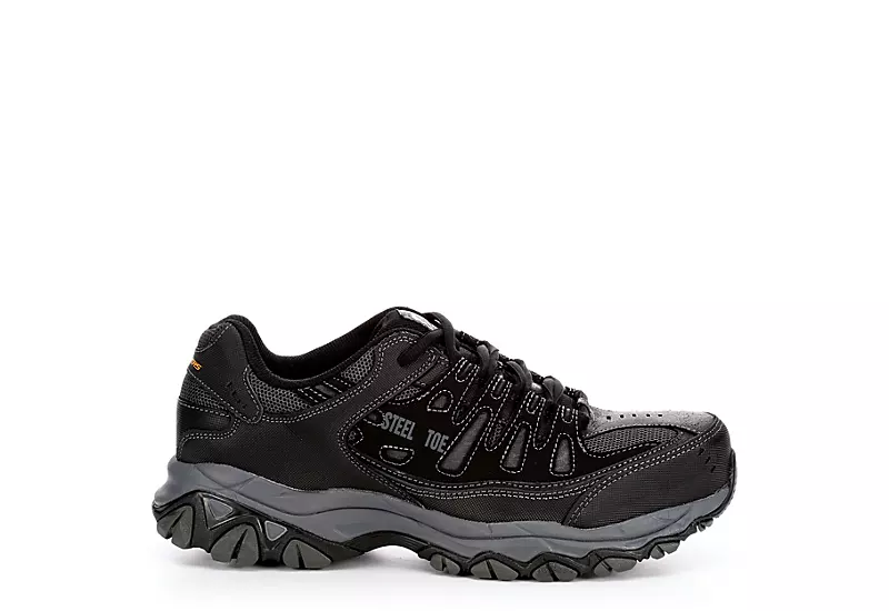 Skechers Mens 77055 Steel Toe Work Shoe - Black 4 Skechers Mens 77055 Steel Toe Work Shoe - Black - Image 2