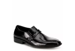 Stacy Adams Mens Abram Moc Toe Bit Slip On Oxford - Black
