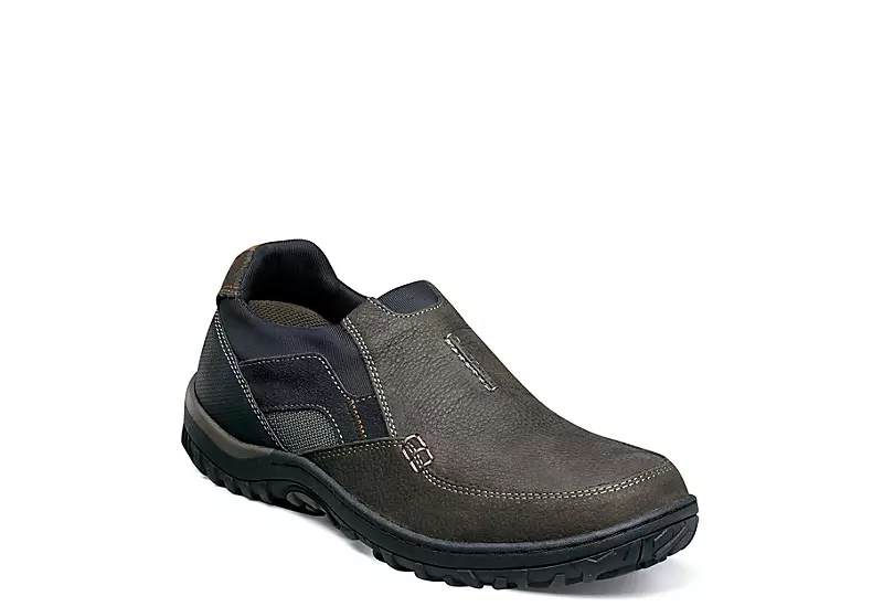 Nunn Bush Mens Quest Moc Toe Slip On Oxford - Dark Grey 3 Nunn Bush Mens Quest Moc Toe Slip On Oxford - Dark Grey