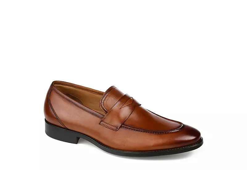 Thomas & Vine Mens Bishop Penny Loafer Oxford - Cognac 3 Thomas & Vine Mens Bishop Penny Loafer Oxford - Cognac