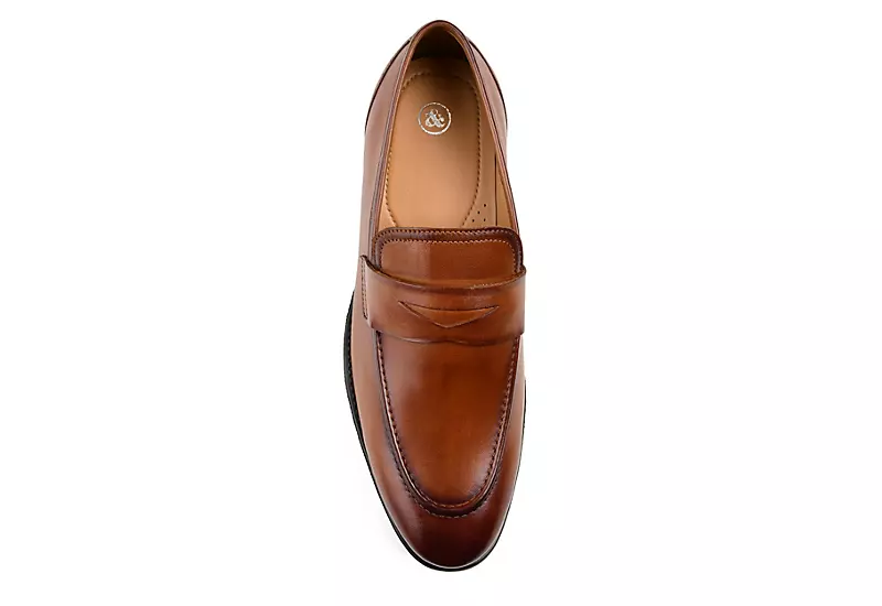 Thomas & Vine Mens Bishop Penny Loafer Oxford - Cognac 8 Thomas & Vine Mens Bishop Penny Loafer Oxford - Cognac - Image 6