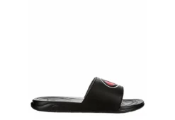 Champion Mens Mega Slide Big C Slide Sandal - Black -Cheap Vault Of Soles Store US 01 501319 01