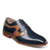 Stacy Adams Mens Palmer Plain Toe Medallion Oxford - Navy -Cheap Vault Of Soles Store US 01 501554 00