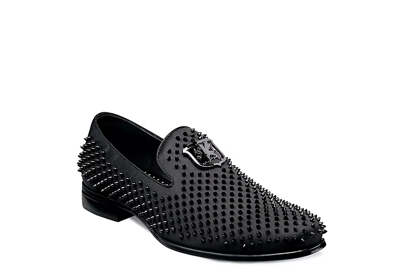 Stacy Adams Mens Sabre Spiked Slip On Oxford - Black 3 Stacy Adams Mens Sabre Spiked Slip On Oxford - Black