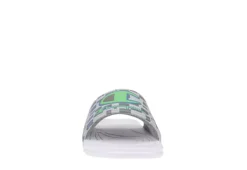 Champion Mens Mega Slide Graphic Slide Sandal - White -Cheap Vault Of Soles Store US 01 501605 02