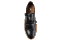 Thomas & Vine Mens Ransom Monk Strap Oxford - Black -Cheap Vault Of Soles Store US 01 501656 05