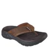 Skechers Mens Malico Flip Flop Sandal - Brown -Cheap Vault Of Soles Store US 01 501764 00