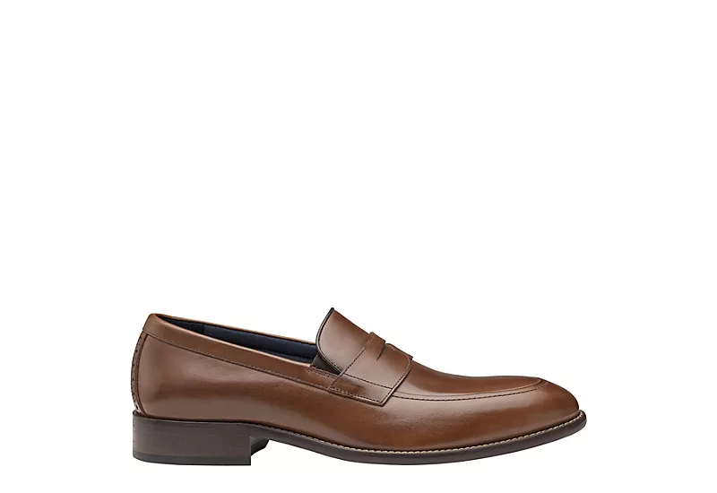 Johnston & Murphy Mens Stockton Penny Loafer Oxford - Dark Tan 4 Johnston & Murphy Mens Stockton Penny Loafer Oxford - Dark Tan - Image 2