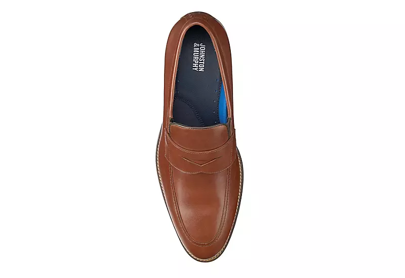 Johnston & Murphy Mens Stockton Penny Loafer Oxford - Dark Tan 8 Johnston & Murphy Mens Stockton Penny Loafer Oxford - Dark Tan - Image 6