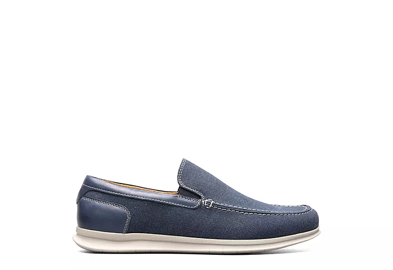 Florsheim Mens Montigo Canvas Venetian Loafer Oxford - Navy 4 Florsheim Mens Montigo Canvas Venetian Loafer Oxford - Navy - Image 2