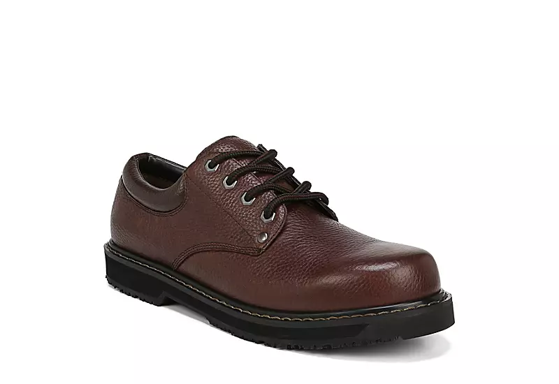 Dr. Scholl's Mens Harrington Ii Slip Resistant Work Shoe - Brown 3 Dr. Scholl's Mens Harrington Ii Slip Resistant Work Shoe - Brown