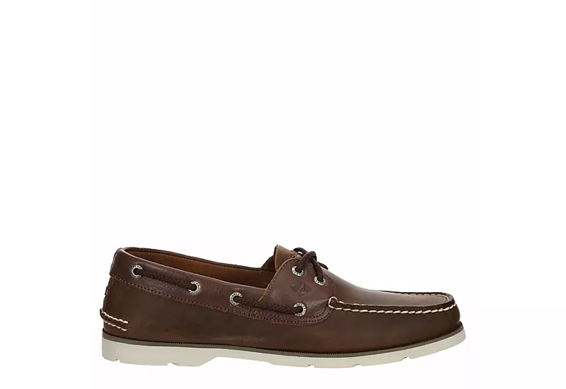 Sperry Mens Leeward Boat Shoe - Brown 4 Sperry Mens Leeward Boat Shoe - Brown - Image 2