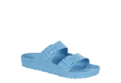 Birkenstock Mens Arizona Essentials Slide Sandal - Light Blue