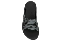 Oofos Mens Ooahh Sport Slide Sandals - Black -Cheap Vault Of Soles Store US 01 502411 05