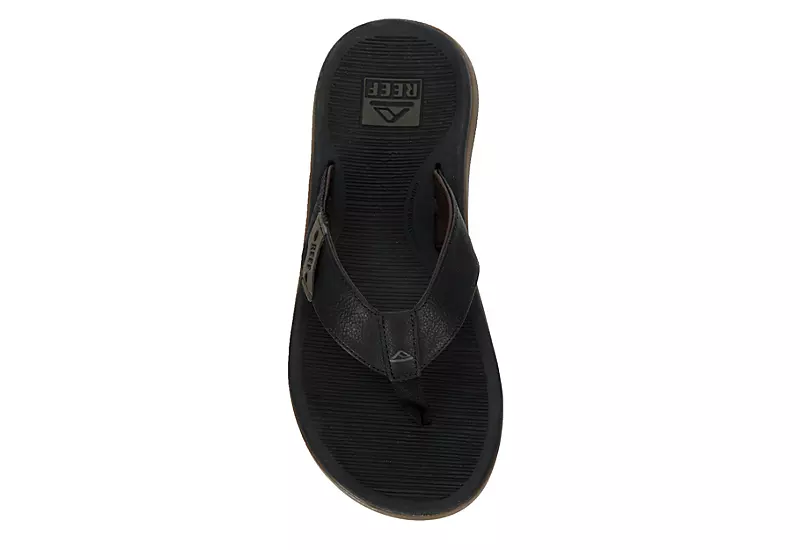 Reef Mens Santa Ana Flip Flop Sandal - Black 8 Reef Mens Santa Ana Flip Flop Sandal - Black - Image 6