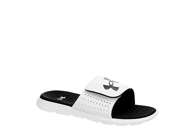 Under Armour Mens Ignite Pro Slide Sandal - White 3 Under Armour Mens Ignite Pro Slide Sandal - White