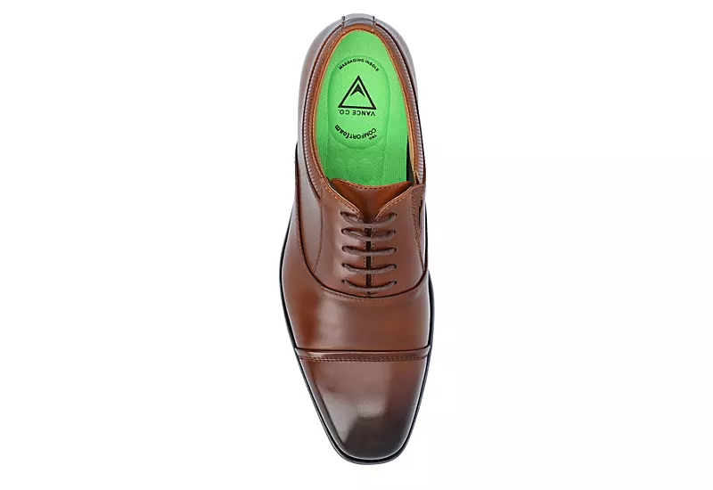 Vance Co Mens Bradley Cap Toe Oxford - Tan 8 Vance Co Mens Bradley Cap Toe Oxford - Tan - Image 6