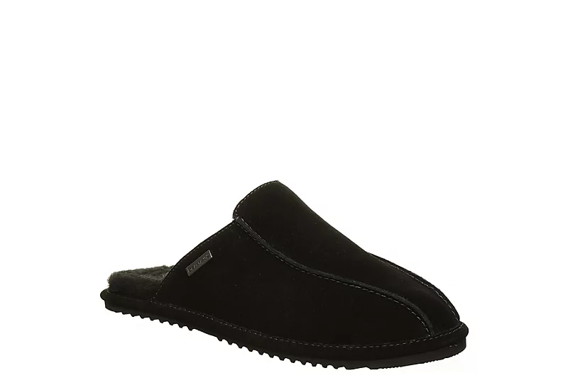 Bearpaw Mens Pierre Slipper - Black 2 Bearpaw Mens Pierre Slipper - Black