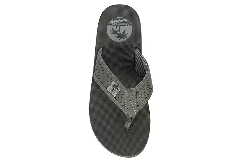 Margaritaville Mens Palm Flip Flop Sandal - Grey 8 Margaritaville Mens Palm Flip Flop Sandal - Grey - Image 6