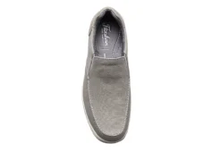 Florsheim Mens Lakeside Canvas Moc Toe Slip On Oxford - Grey -Cheap Vault Of Soles Store US 01 502785 05