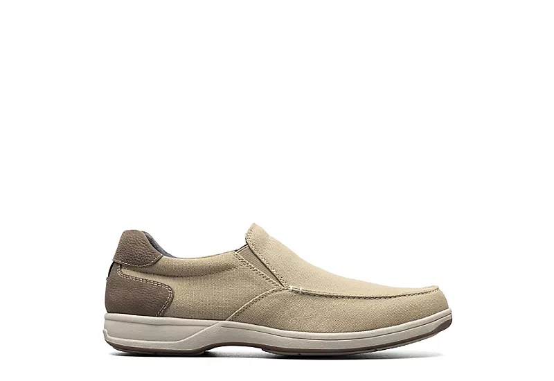 Florsheim Mens Lakeside Canvas Moc Toe Slip On Oxford - Sand 4 Florsheim Mens Lakeside Canvas Moc Toe Slip On Oxford - Sand - Image 2