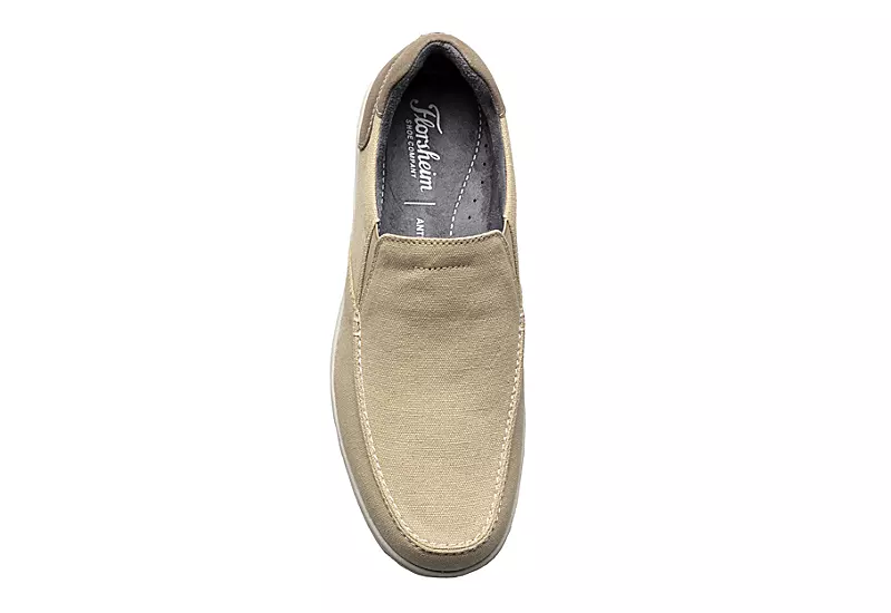 Florsheim Mens Lakeside Canvas Moc Toe Slip On Oxford - Sand 8 Florsheim Mens Lakeside Canvas Moc Toe Slip On Oxford - Sand - Image 6