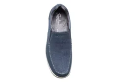 Florsheim Mens Lakeside Canvas Moc Toe Slip On Oxford - Navy -Cheap Vault Of Soles Store US 01 502787 05
