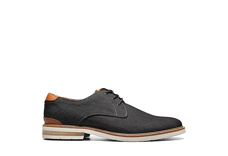 Florsheim Mens Highland Canvas Plain Toe Oxford - Black 4 Florsheim Mens Highland Canvas Plain Toe Oxford - Black - Image 2