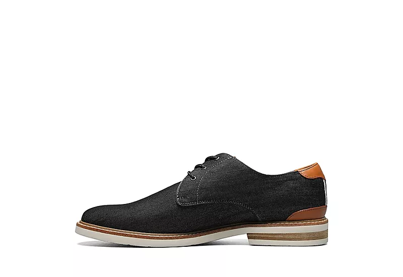 Florsheim Mens Highland Canvas Plain Toe Oxford - Black 6 Florsheim Mens Highland Canvas Plain Toe Oxford - Black - Image 4