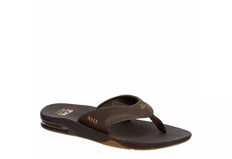 Reef Mens Fanning Flip Flop Sandal - Brown 3 Reef Mens Fanning Flip Flop Sandal - Brown
