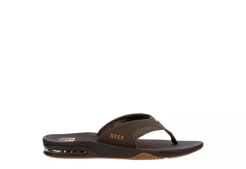 Reef Mens Fanning Flip Flop Sandal - Brown 4 Reef Mens Fanning Flip Flop Sandal - Brown - Image 2