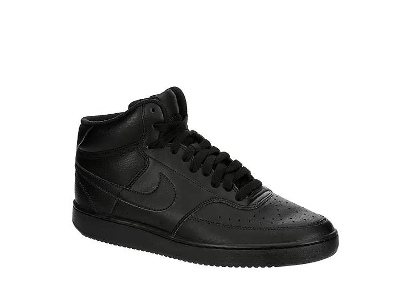 Nike Mens Court Vision Mid Sneaker - Black 3 Nike Mens Court Vision Mid Sneaker - Black