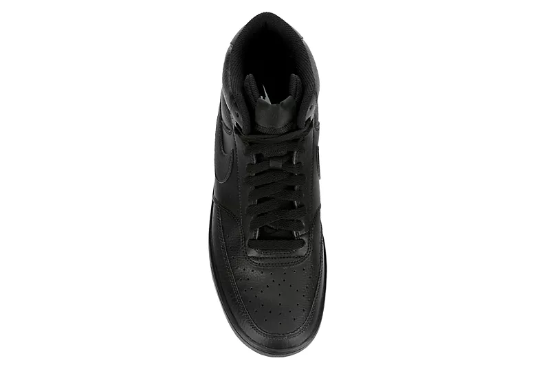 Nike Mens Court Vision Mid Sneaker - Black 8 Nike Mens Court Vision Mid Sneaker - Black - Image 6