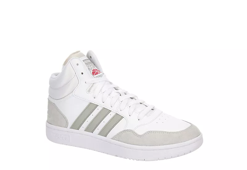Adidas Mens Hoops 3.0 Mid Sneaker - White 3 Adidas Mens Hoops 3.0 Mid Sneaker - White