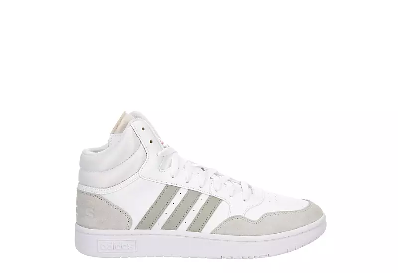 Adidas Mens Hoops 3.0 Mid Sneaker - White 4 Adidas Mens Hoops 3.0 Mid Sneaker - White - Image 2