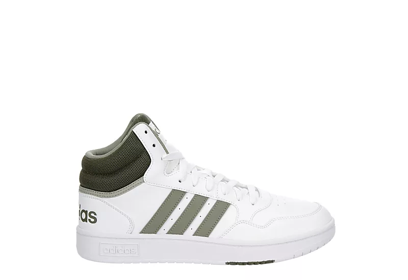 Adidas Mens Hoops 3.0 Mid Sneaker - White 4 Adidas Mens Hoops 3.0 Mid Sneaker - White - Image 2