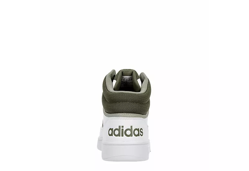Adidas Mens Hoops 3.0 Mid Sneaker - White 7 Adidas Mens Hoops 3.0 Mid Sneaker - White - Image 5