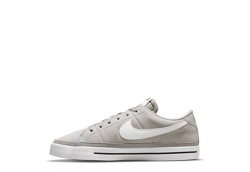 Nike Mens Court Legacy Suede Low Sneaker - Grey 5 Nike Mens Court Legacy Suede Low Sneaker - Grey - Image 3