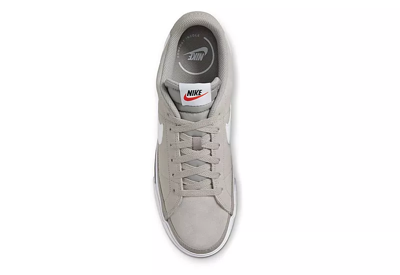 Nike Mens Court Legacy Suede Low Sneaker - Grey 7 Nike Mens Court Legacy Suede Low Sneaker - Grey - Image 5