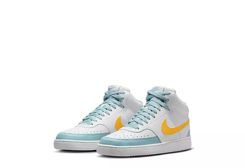 Nike Mens Court Vision Mid Sneaker - White 3 Nike Mens Court Vision Mid Sneaker - White