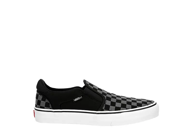 Vans Mens Asher Deluxe Slip On Sneaker - Black 4 Vans Mens Asher Deluxe Slip On Sneaker - Black - Image 2