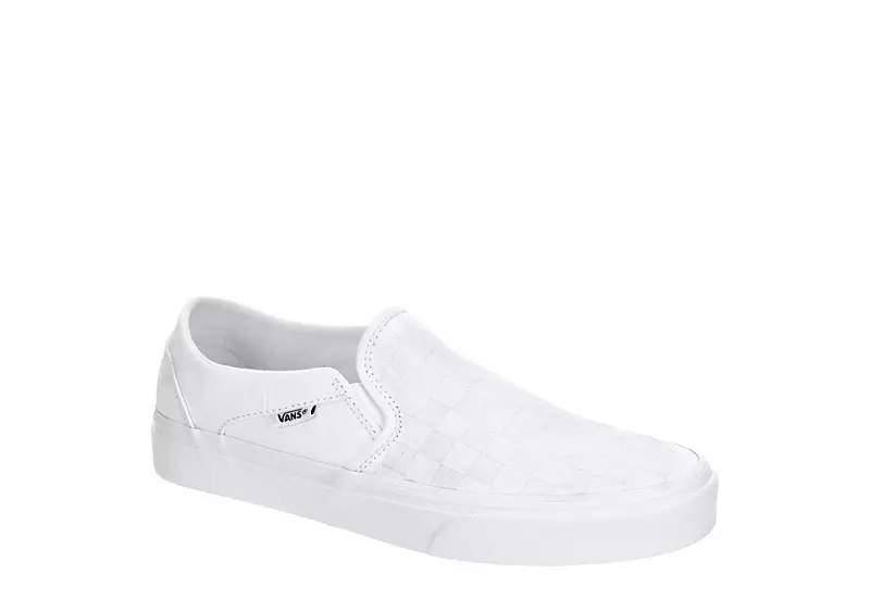 Vans Mens Asher Slip On Sneaker - White 3 Vans Mens Asher Slip On Sneaker - White