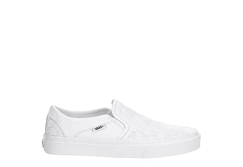 Vans Mens Asher Slip On Sneaker - White 4 Vans Mens Asher Slip On Sneaker - White - Image 2